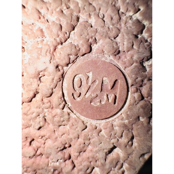 Tommy Hilfiger Women 9.5 Platform Camel Leather Wedge Chelsea Boots Brogue Boho - Picture 6 of 13